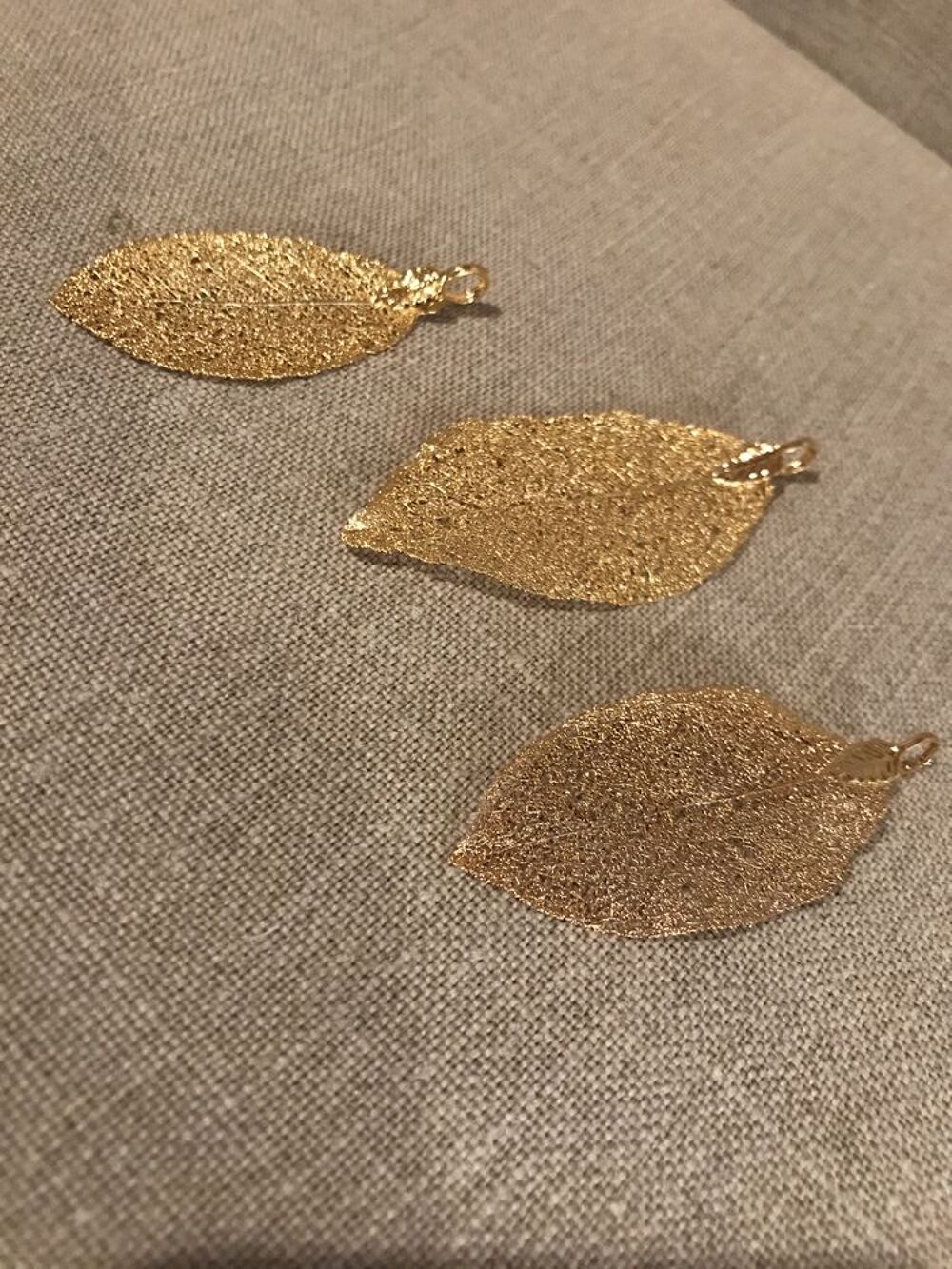 Feuille naturelle recouverte d'or Bijoux et montres