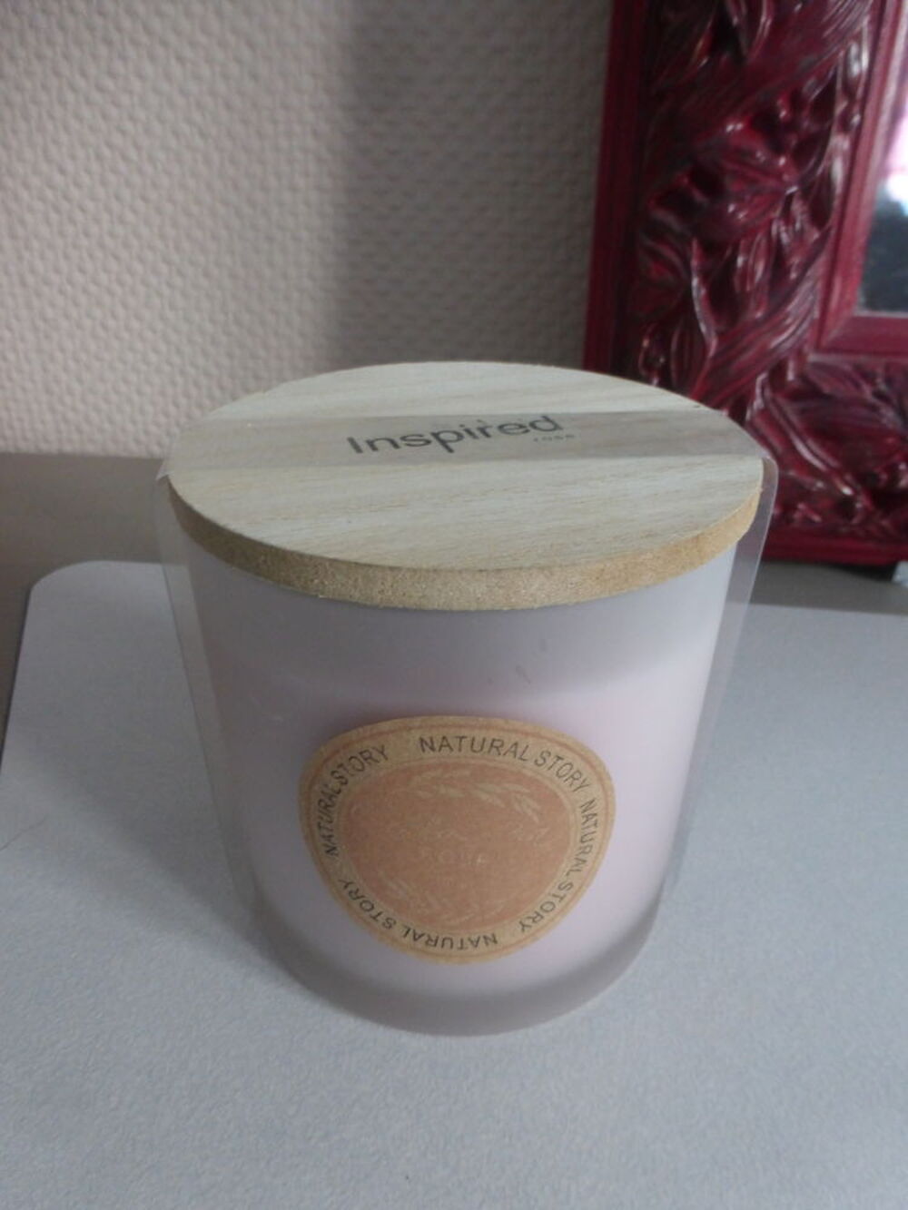 BOUGIE INSPIRED parfum ROSE - neuve Décoration