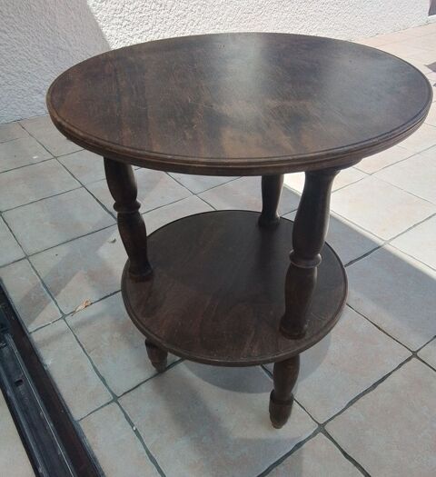 Petite table ronde en bois 10 P�rigny (17)