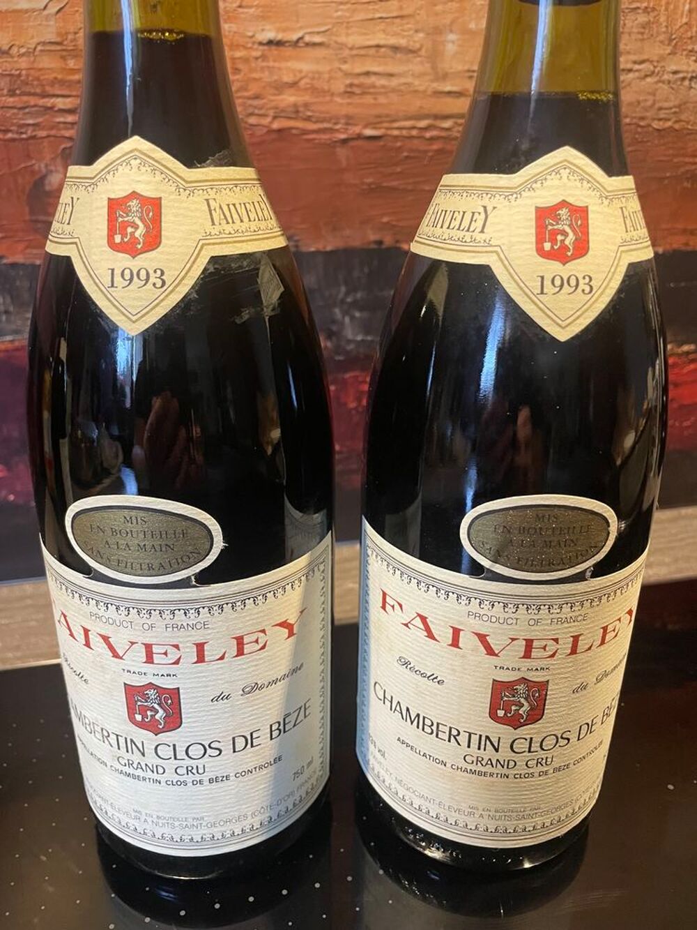 1 Bt CHAMBERTIN Grand Cru Clos de Beze 1993 FAIVELEY Cuisine