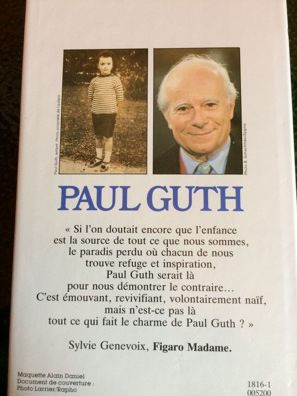 UNE ENFANCE POUR LA VIE de PAUL GUTH Livres et BD