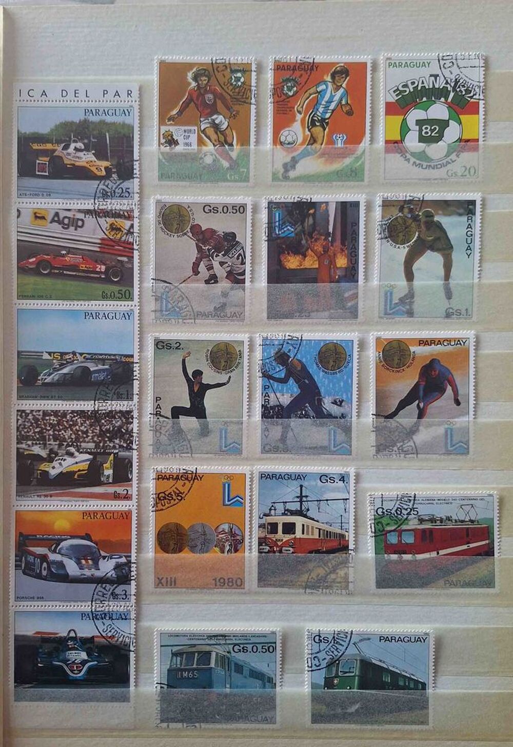 S&eacute;rie de timbres de collection du Paraguay bis 