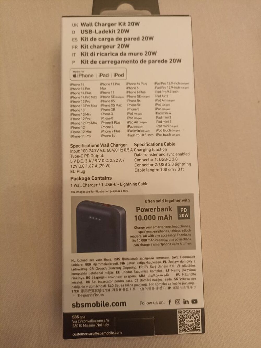 chargeur rapide iPhone Photos/Video/TV