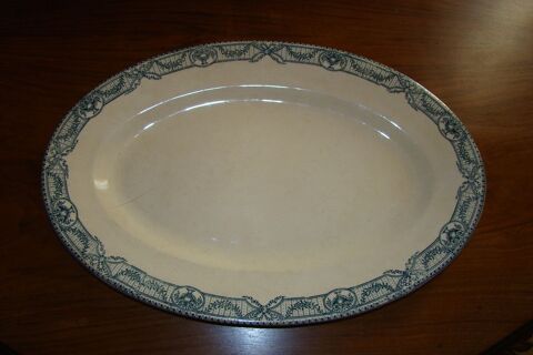 Plat de service ovale  Terre de Fer Salins ann�es 1900 25 Gargenville (78)