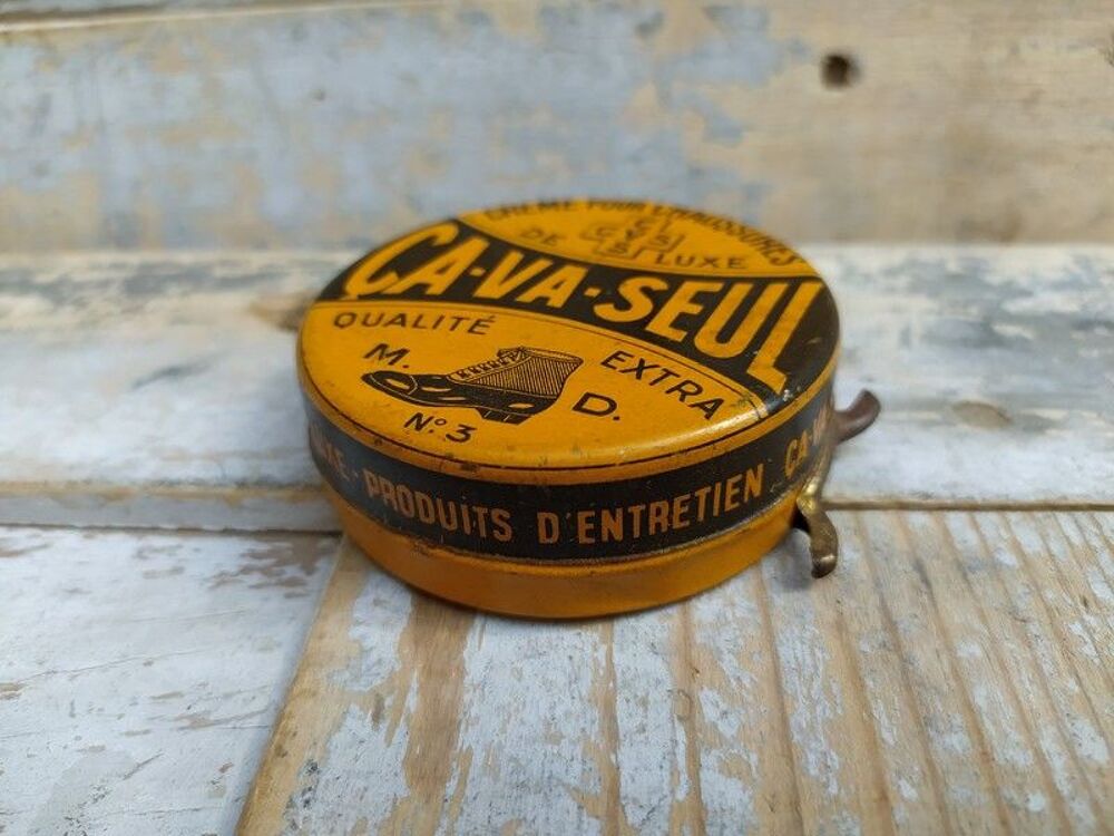 Ancienne Boite Publicitaire Cirage &Ccedil;a Va Seul N&deg;3
Diam&egrave;tre 