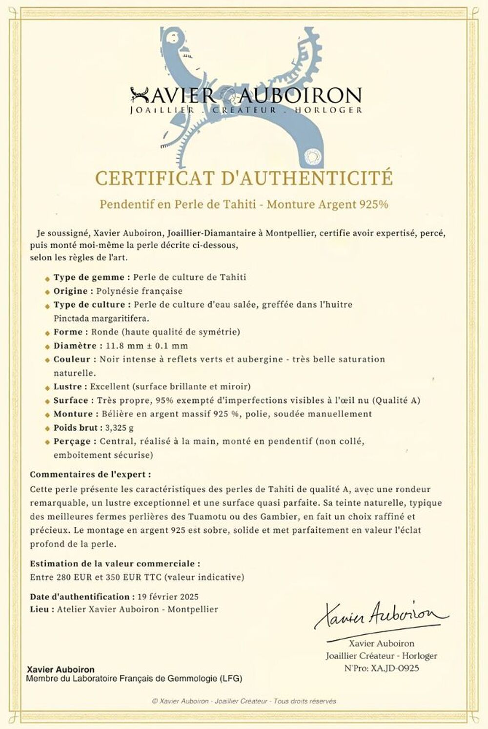 Perle de Tahiti Bijoux et montres