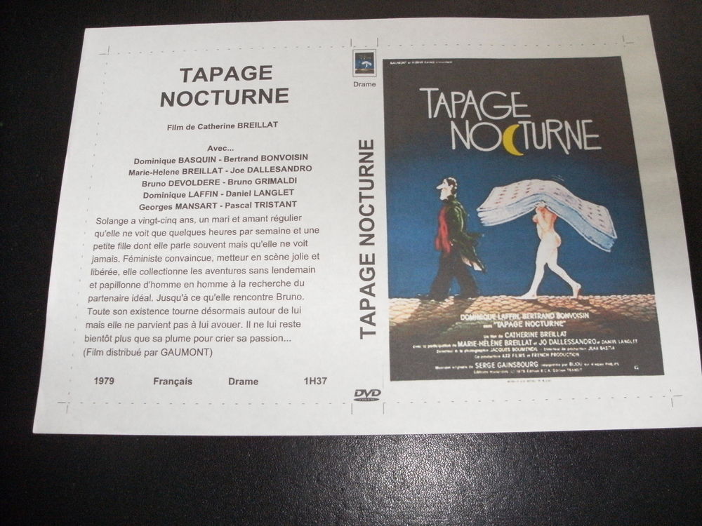 Film : " Tapage nocturne " DVD et blu-ray