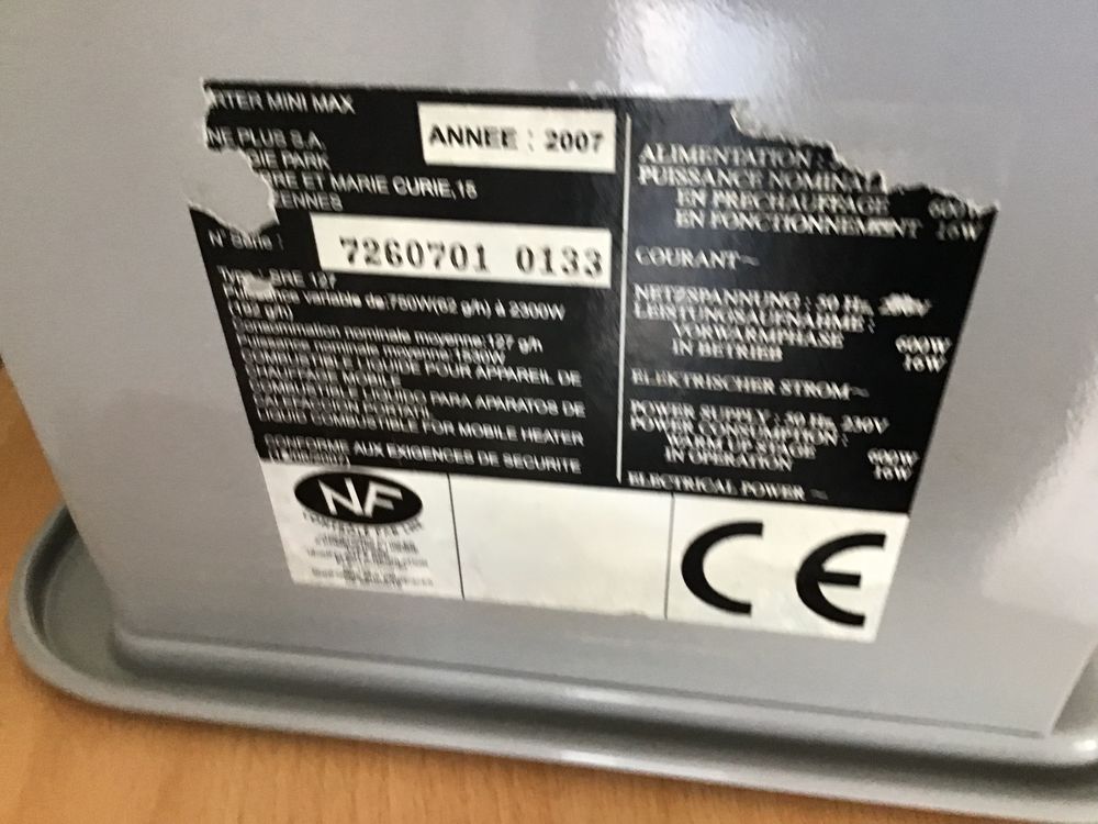 Po&ecirc;le &agrave; p&eacute;trole Electroménager