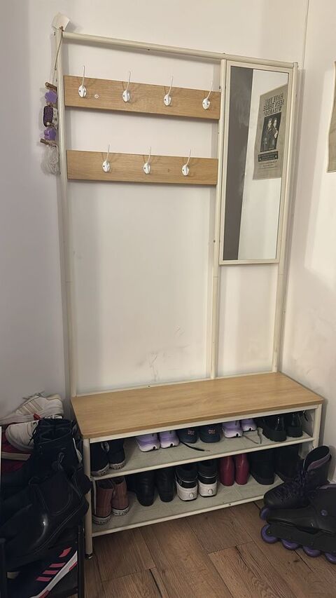 Meuble d'entr�e porte-manteau + banc + rangement chaussures Vanves (92)