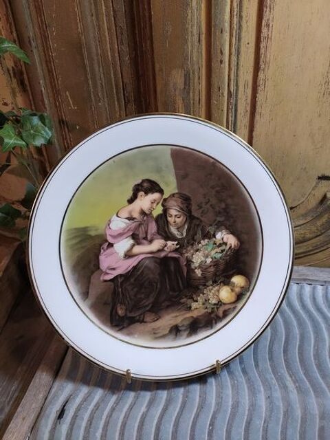 Assiette Porcelaine de Limoges Décor Murillo 25 Loches (37)