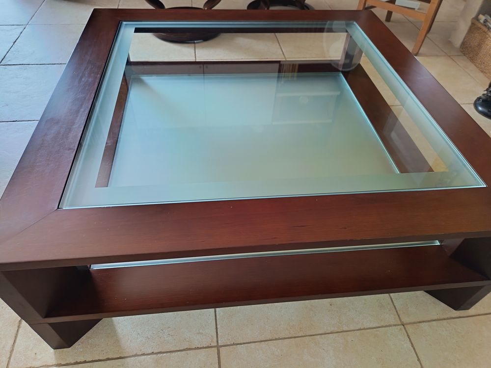 Table basse verre et bois Meubles