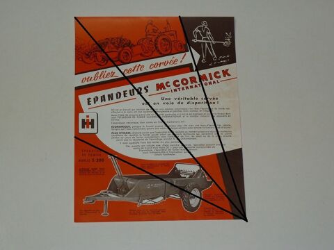 Ancien prospectus mat�riels agricoles Mc CORMICK  0 Marcilly-le-Hayer (10)