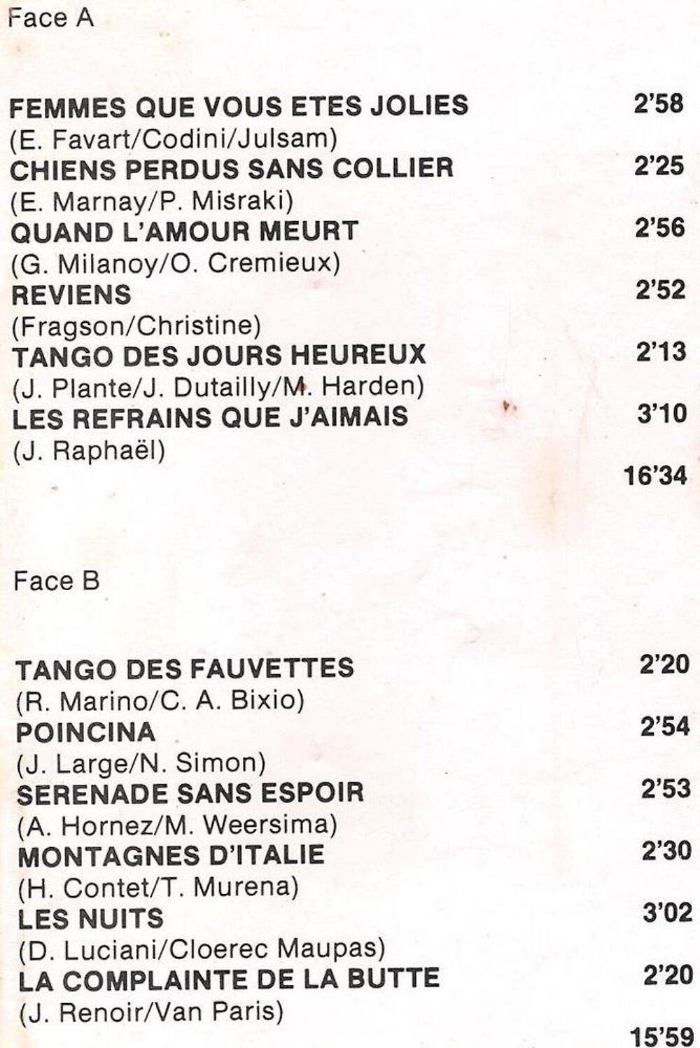 Cassette K7 audio Jack Lantier les plus grands succ&egrave;s CD et vinyles
