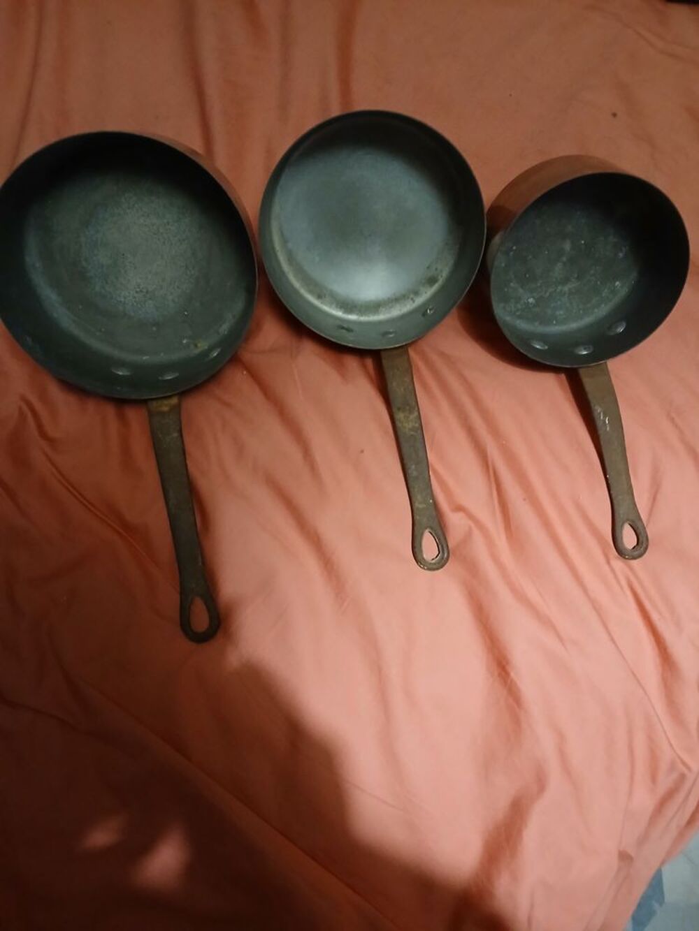 Trio casseroles en cuivre Décoration