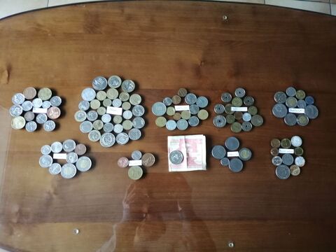 collection c70 pices de monnaie tchque, canada, france, ir 25 Plaisir (78)
