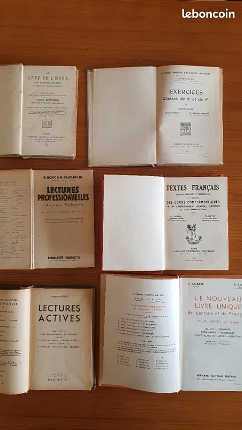 Lot de 6 anciens manuels de lecture 30 Saint-Genis-Laval (69)