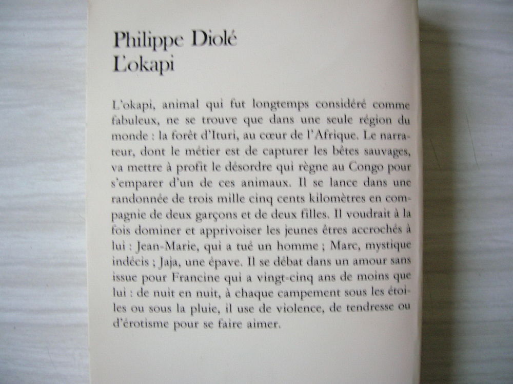 L'okapi Philippe DIOLE Livres et BD