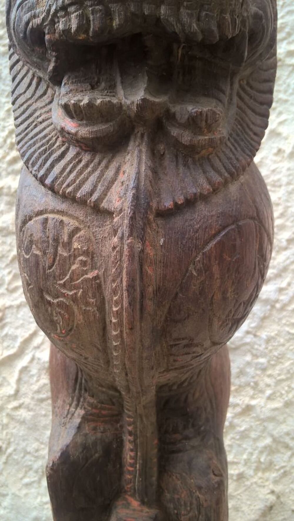 Chien de F&ocirc; ancien en bois 