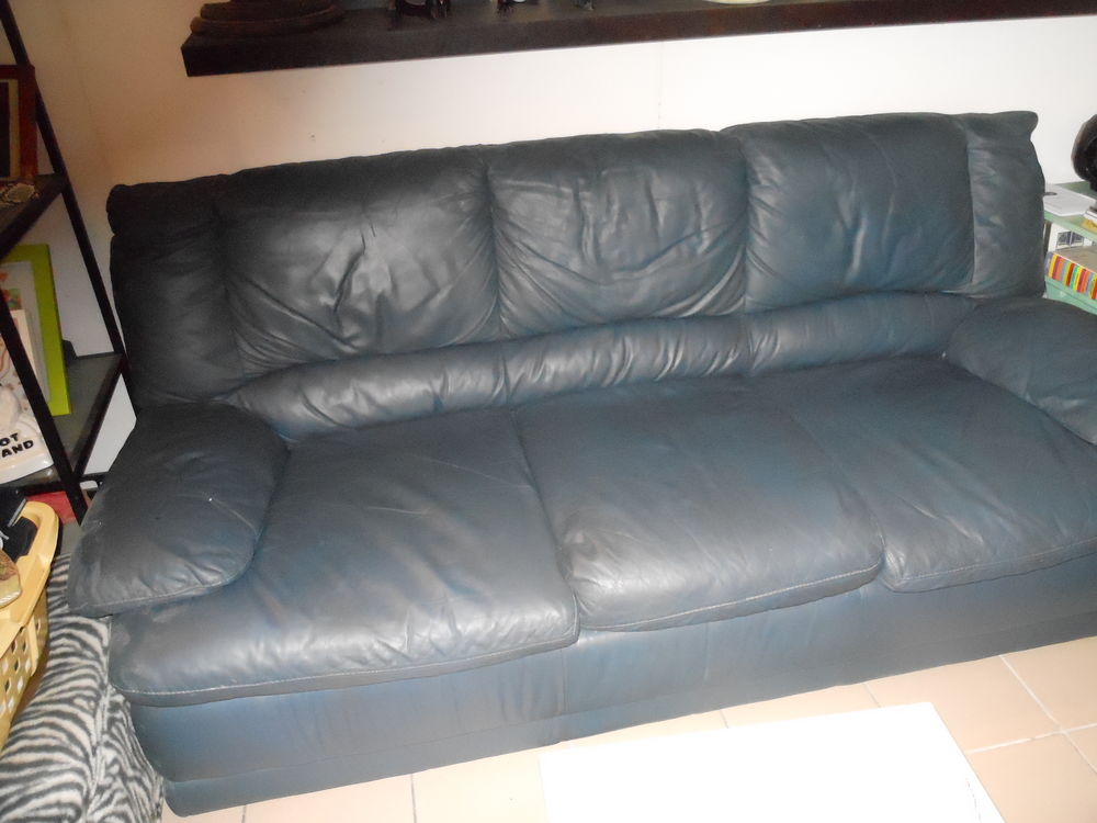 canape cuir 3 places type clik clak Meubles