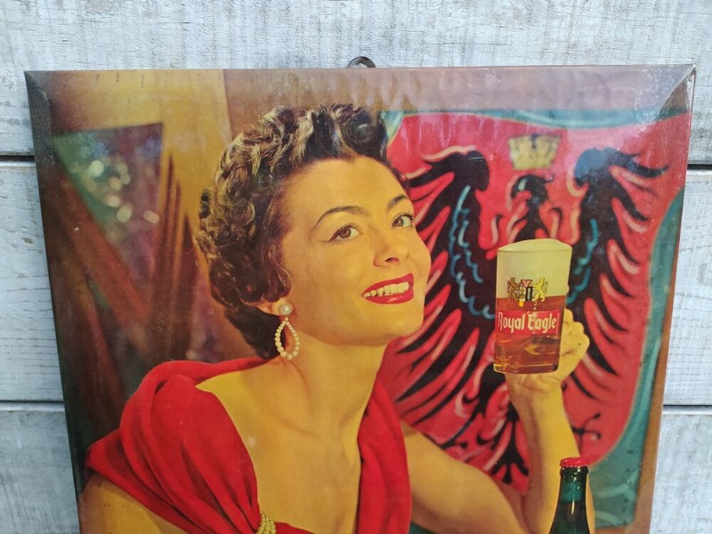 Ancien Glacoide Publicitaire Bi&egrave;re Royal Eagle Vintage 