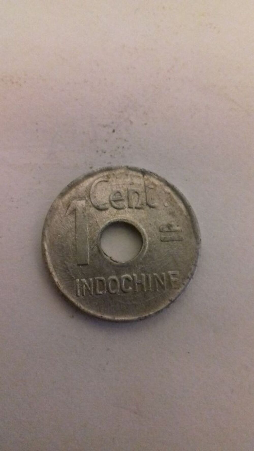 Pi&egrave;ce de 1c 1943 Indochine
