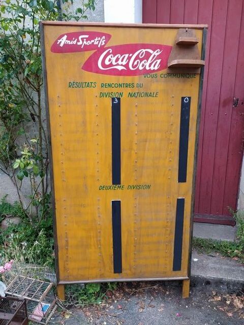 Grand Tableau Publicitaire Coca-Cola Rsultats Sportifs 1950 1 Loches (37)