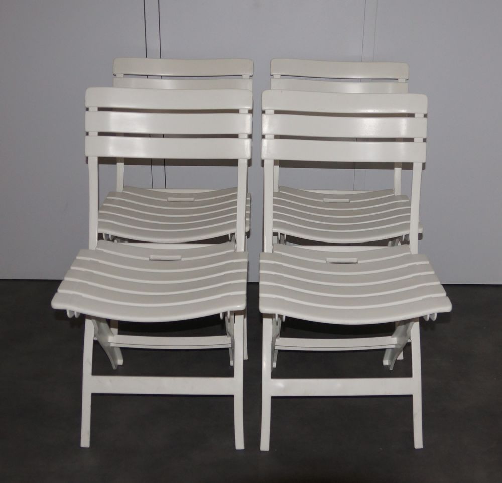 LOT 4 CHAISES JARDIN PLIANTE Meubles