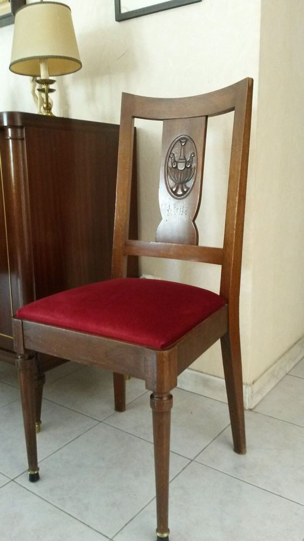 lot de 6 chaises style empire acajou Meubles