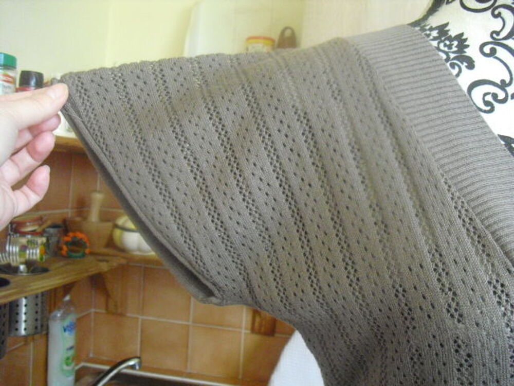 PULL maille ajour&eacute;es a motifs, marron chocolat, NEUF CAMAIEU Vêtements