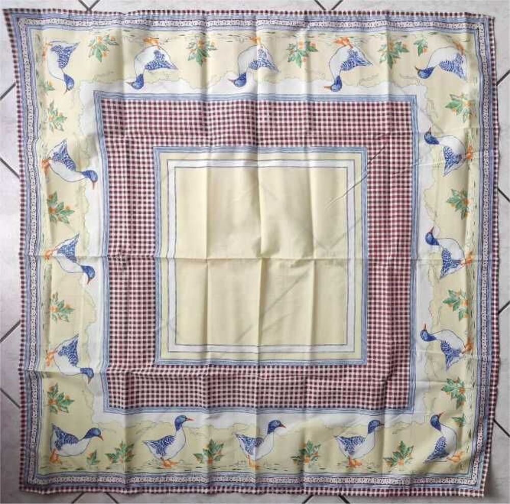 Nappe alsacienne avec motif canards 1x1 m Décoration