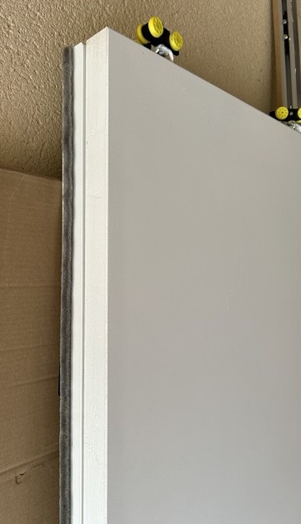 portes coulissantes double en bois L120x191 avec rail TBE Bricolage