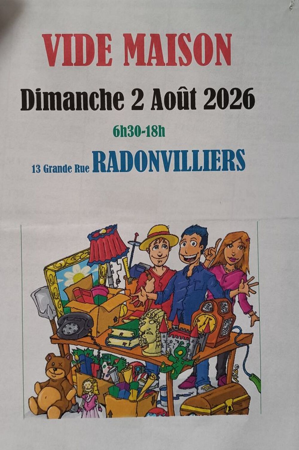 VIDE MAISON VIDE GRENIER VIDE GRANGE
En famille et entre ami Vide grenier, marché aux puces, braderie