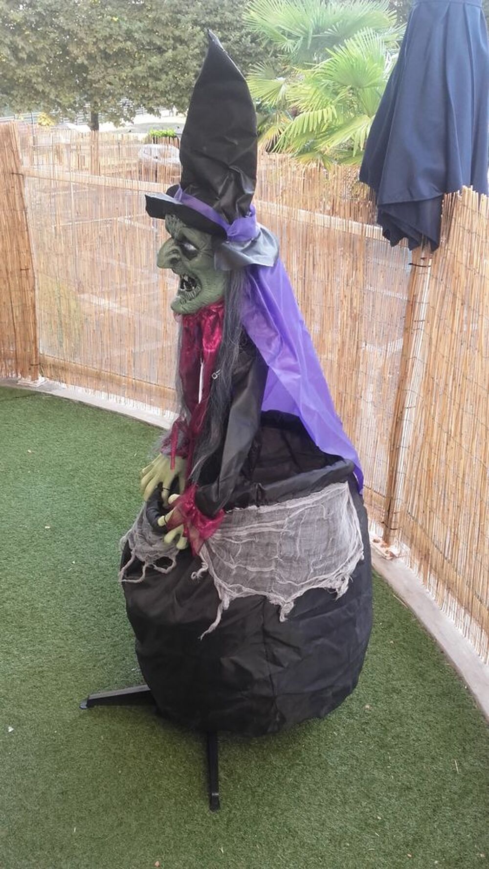 Automates Halloween Sorci&egrave;re effrayante en chaudron Décoration