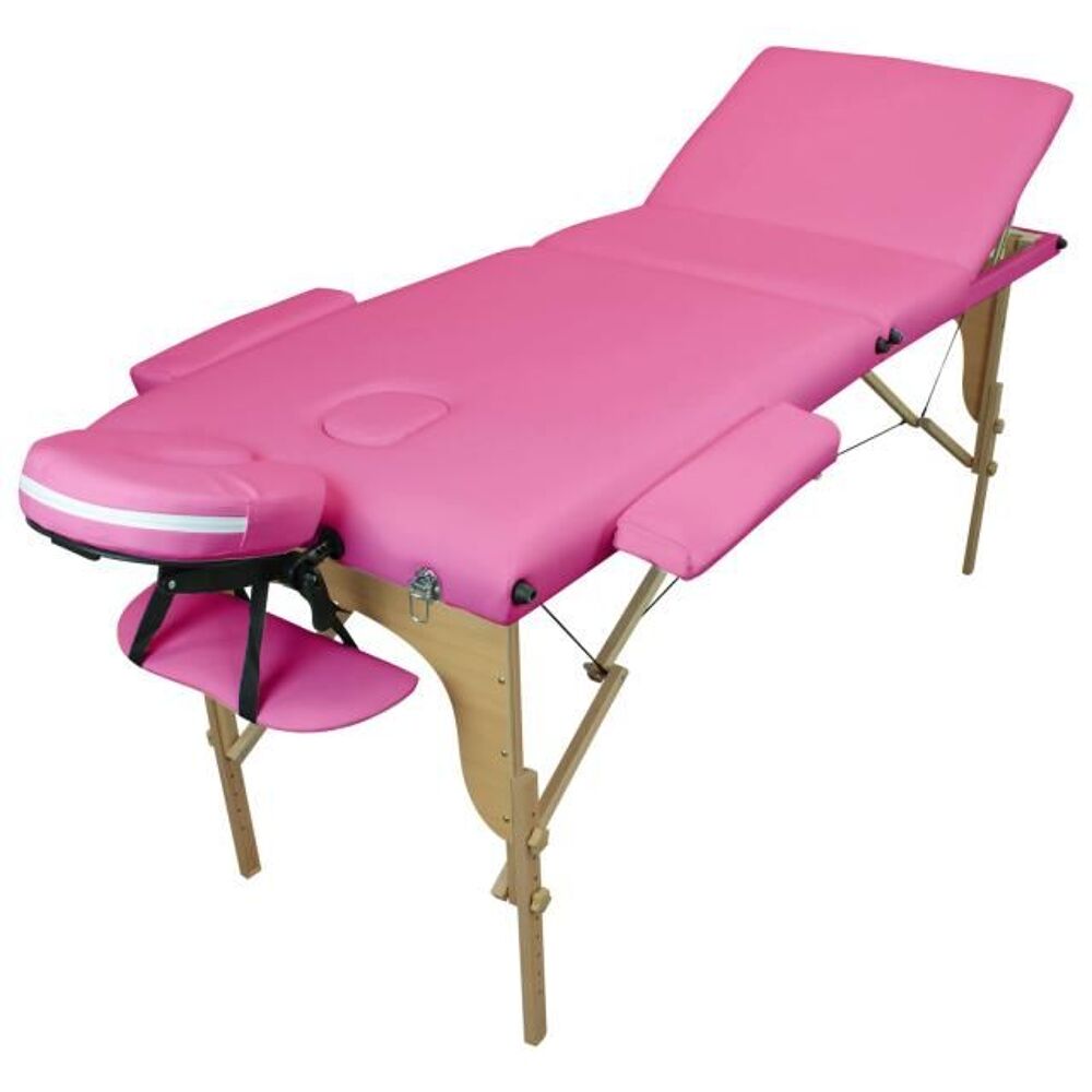 Table Massage Bois 2, 3 ou 4 ZONES Blanc Rose NEUF Meubles
