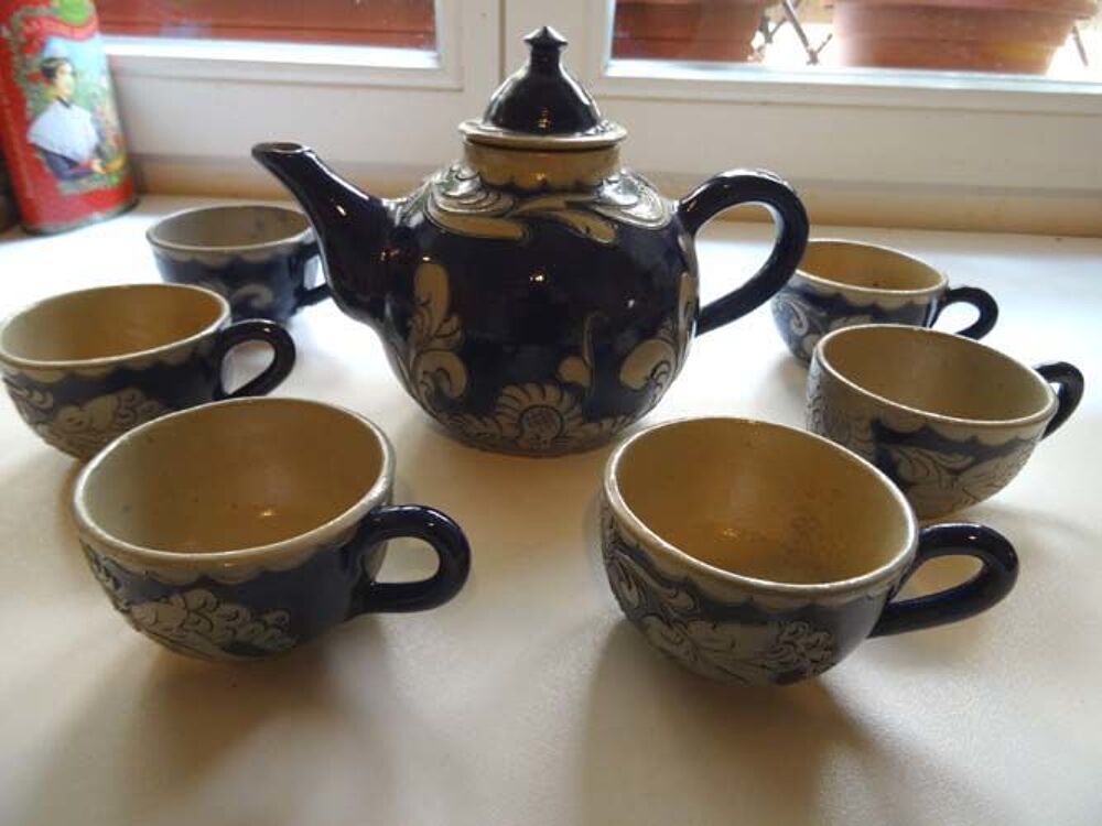 Service &agrave; th&eacute; ou caf&eacute; en gr&egrave;s &eacute;maill&eacute;, Remmy Alsace,TBE Décoration