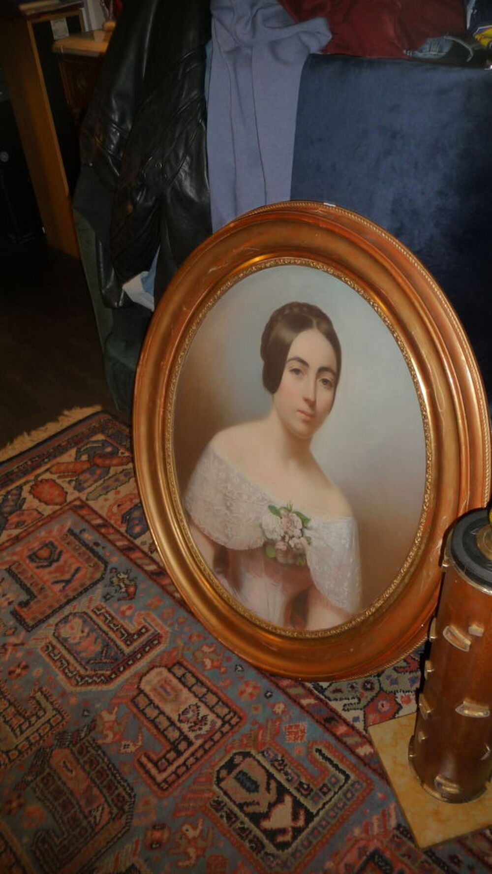 pastel portrait XIX&egrave;me Décoration