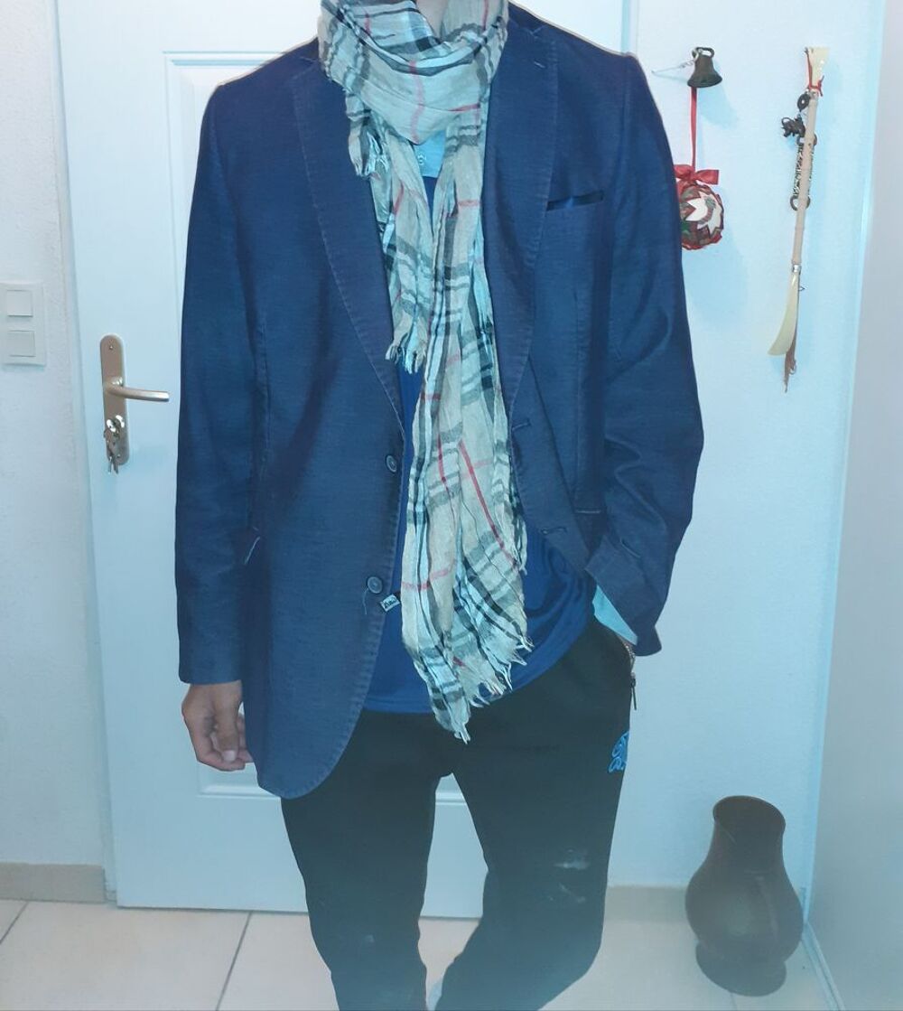 veste velours cottele bleue fonce Vêtements