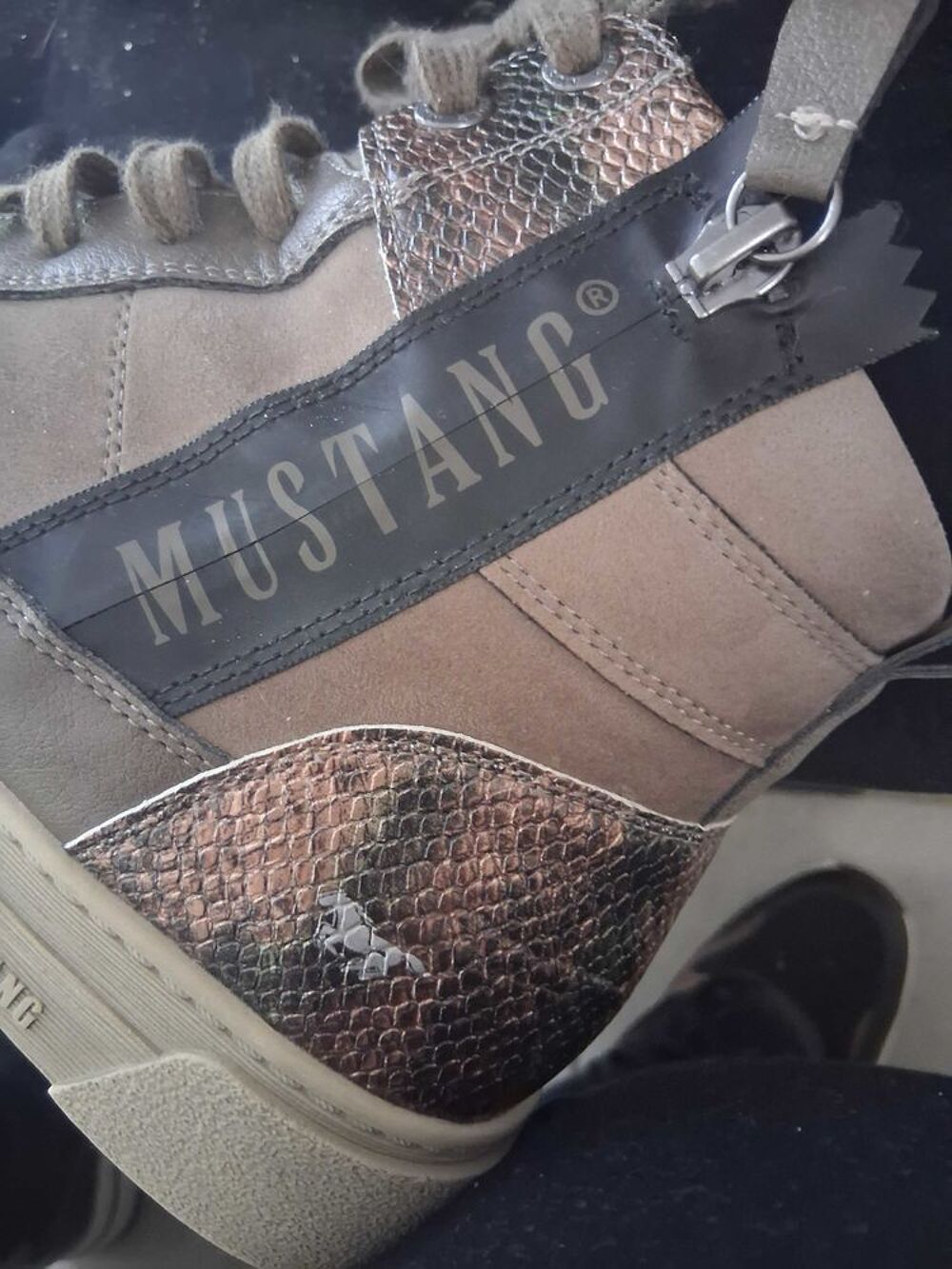 BOTTINES MUSTANG BEIGE Chaussures