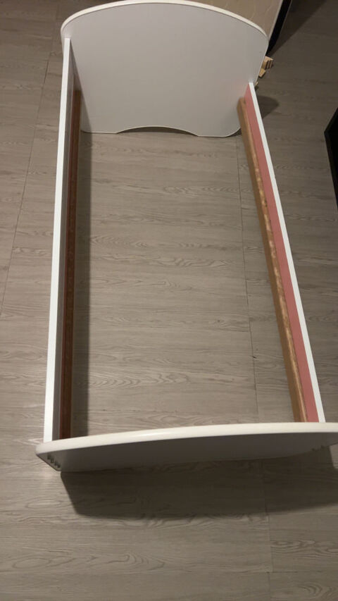Lit enfant avec rangement, lattes et matelas ( 2 draps + 2 t 150 zanville (95)