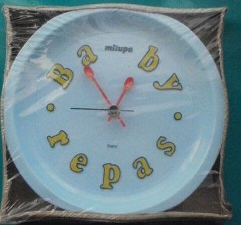  PENDULE, HORLOGE publicitaire MILUPA, forme assiette de béb 8 Montauban (82)