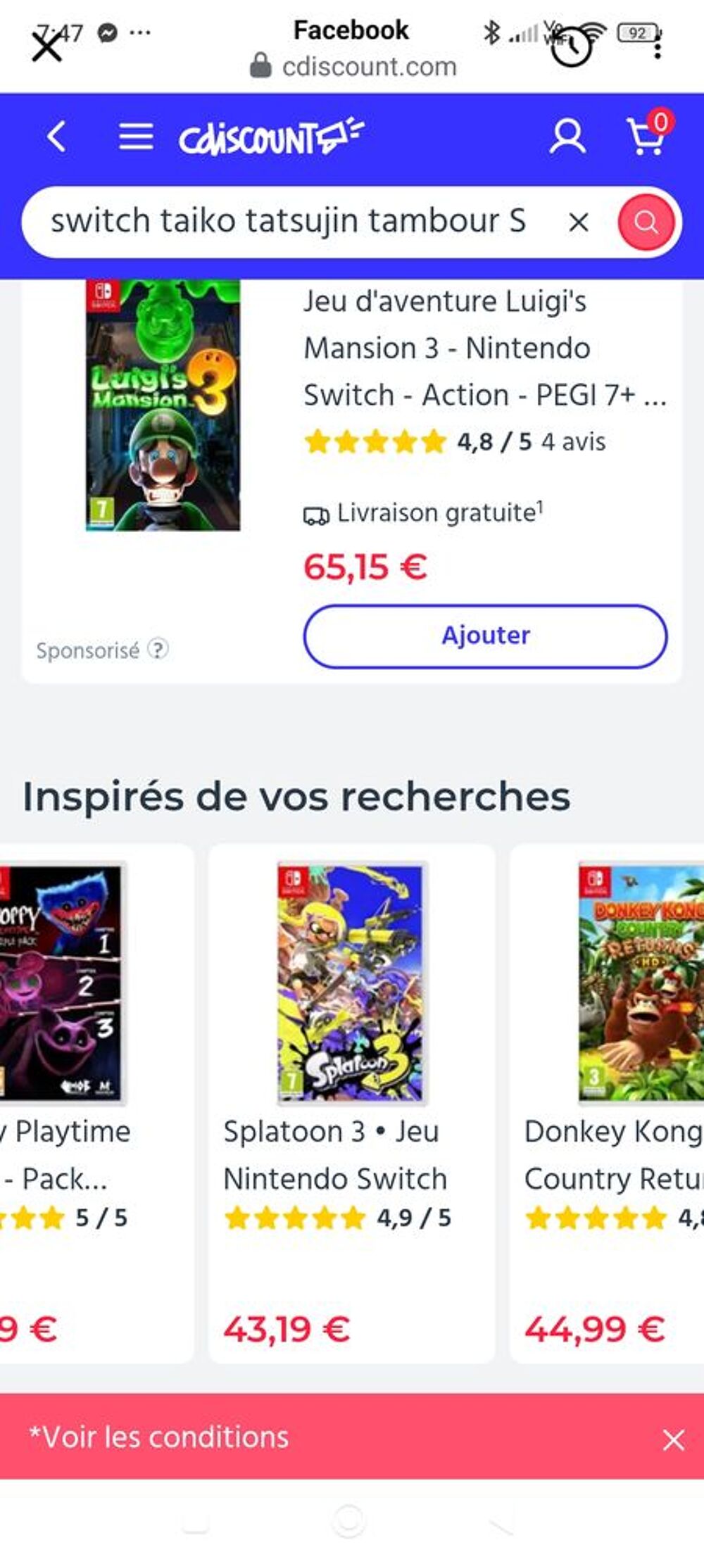 Jeux Switch Nintendo Jeux / jouets