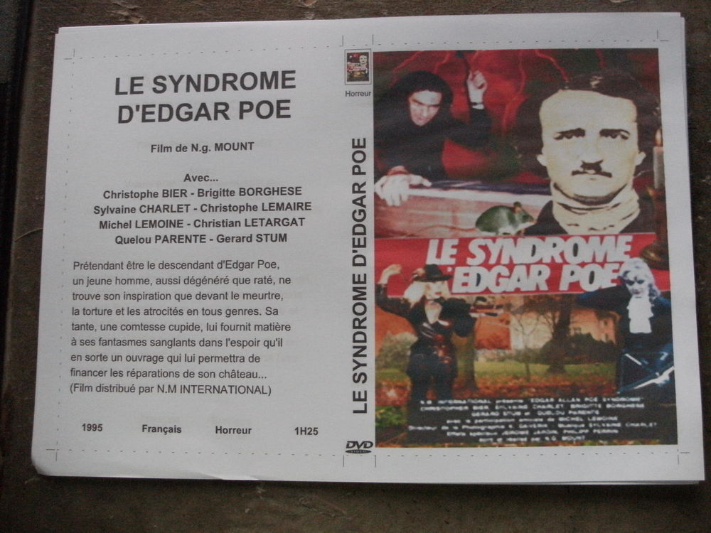 Film : " Le syndrome d'Edgar Poe " DVD et blu-ray