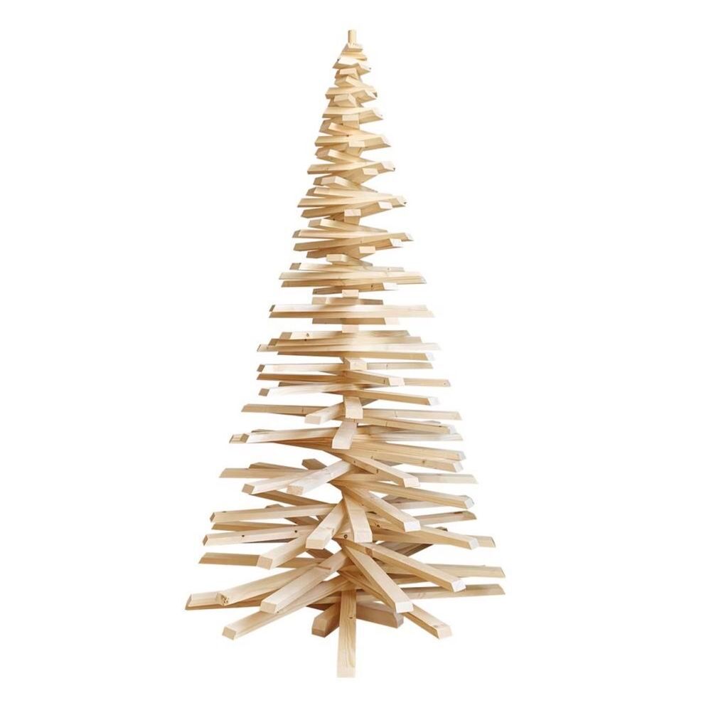 Sapin de No&euml;l en bois Woody 160 cm Décoration