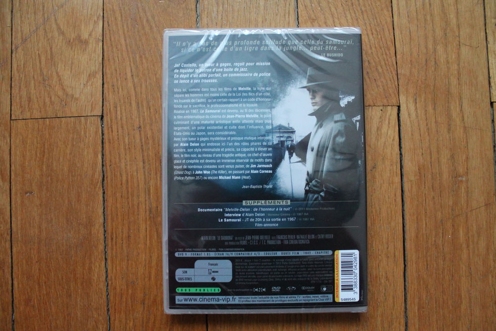 LE SAMOURAI DELON DVD et blu-ray