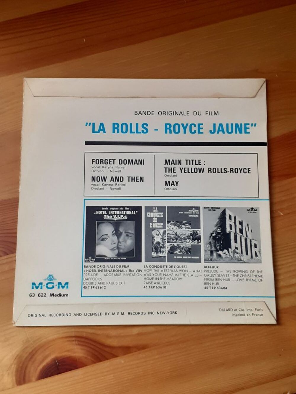 RARE EP 45 T BO Film LA ROLLS ROYCE JAUNE 1964 ALAIN DELON CD et vinyles