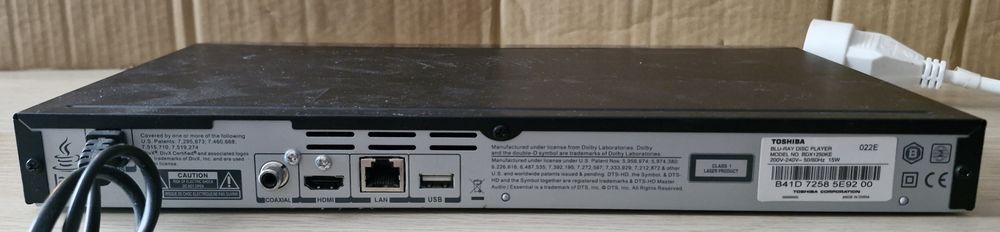 TOSHIBA-BDX1250 Lecteur Bluray / Blu Ray, DVD, CD Photos/Video/TV