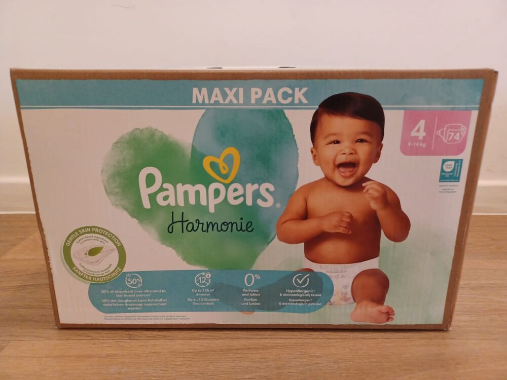 Maxipack Couches PAMPERS Baby -dry et Harmonie Taille 2 &agrave; 6 Pu�riculture