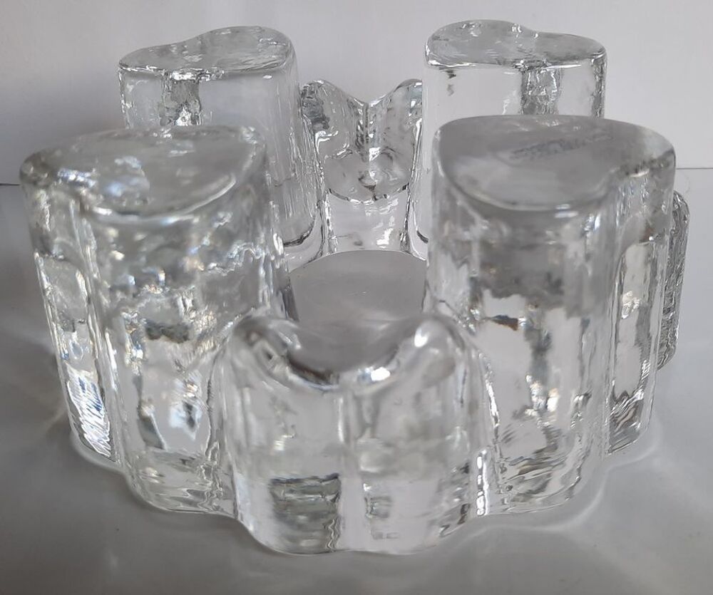Bougeoir vintage " glasdesign georgsh&uuml;tte handarbeit " Décoration