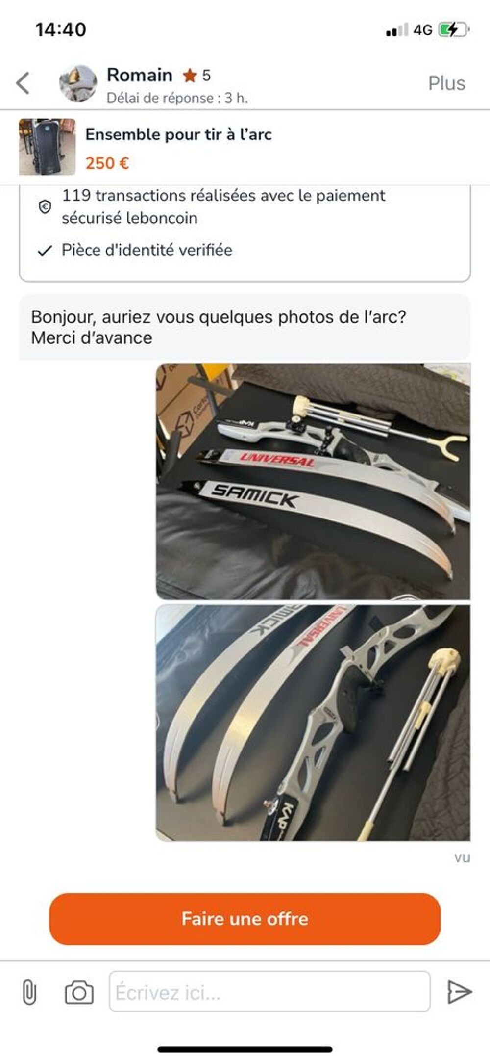 ensemble pour le tir &agrave; l'arc Sports