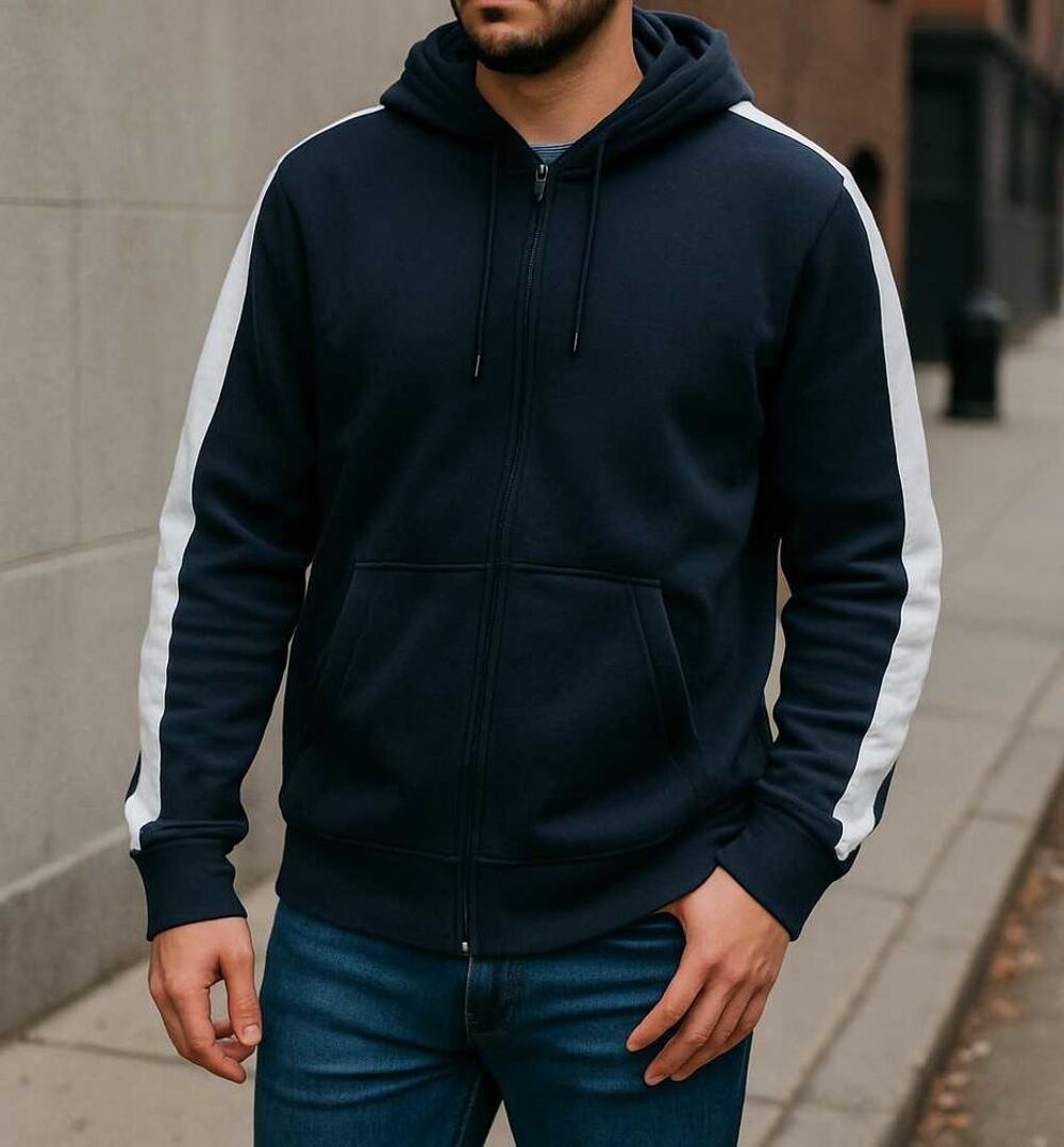 Sweat &agrave; capuche bicolore pour homme €" Instinct, taille S Vêtements